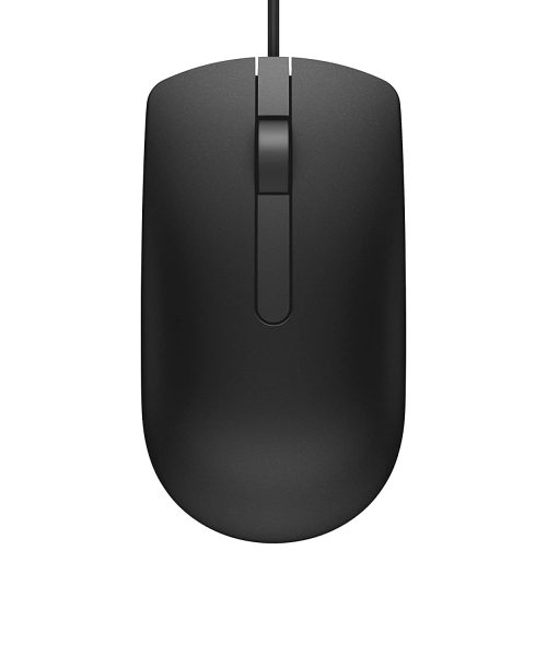 Dell MS116 Wired Optical Mouse, 1000DPI, LED Tracking, Scrolling Wheel, Plug and Play