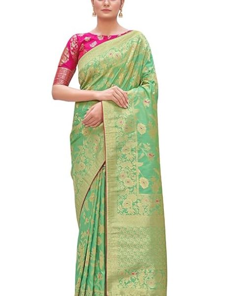 Monjolika Fashion Women's Banarasi Silk